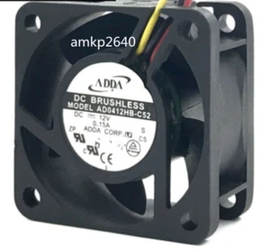 for ADDA AD0412HB-C52 DC12V 0.15A 3 wire dual ball 4CM large air fan 3pin #am - Picture 1 of 4