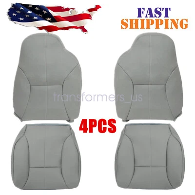 For 1998-2002 Dodge Ram 1500 2500 SLT Driver & Passenger Leather Seat Cover Gray — 第 1/4 张图片