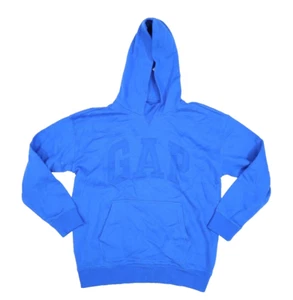 Gap Teen Logo Arch Hoodie Bristol Blue Pullover Sweatshirt Fleece Boys 18/20 - Picture 1 of 13