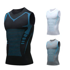 Mens Sleeveless T Shirt Quick Dry Vest Tank Tops Sport Gym Yoga Fitness Workout - Picture 1 of 28