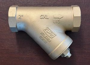 Colino Zurn Wilkins 2-SXL 2" FNPT in bronzo fuso Wye tipo "Y" - Foto 1 di 5