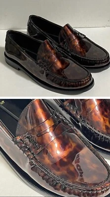 Saint Laurent Le Loafer tortoiseshell-effect leather loafers Womens - Image 1 of 2
