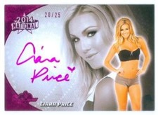 CIARA PRICE "PINK AUTOGRAPH CARD /25" BENCHWARMER NATIONAL 2014