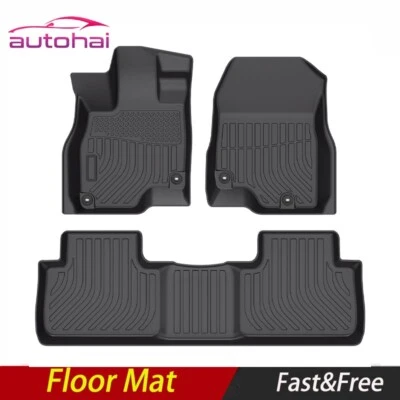 3D Molded All Weather Floor Mats for 2019-2023 Acura RDX Waterproof TPE Liners - Image 1 of 4