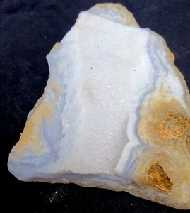 Blue Lace Agate Specimen Turkana, Kenya Rare Blue Quartz Xtls Chakra Large 198g - Picture 1 of 2