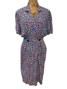 Women’s Colorful Vintage Ms Chaus MidiDress - Picture 1 of 15