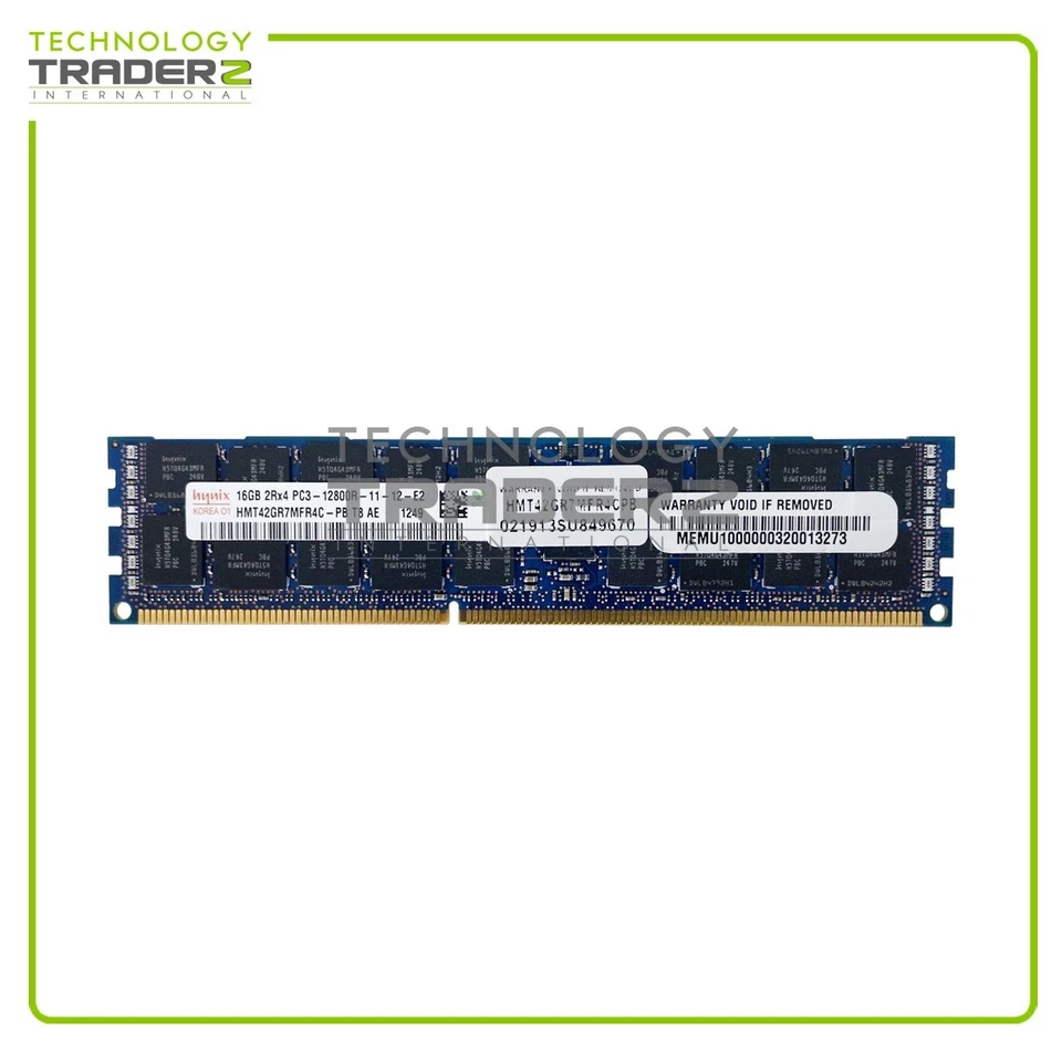 HMT42GR7MFR4C-PB Hynix 16GB PC3-12800 DDR3-1600MHz ECC REG Dual Rank Memory - Image 1 of 1