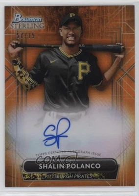 2022 Bowman Sterling Prospect Orange Refractor /75 Shalin Polanco #PA-SP Auto - Image 1 of 2