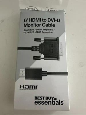6’ HDMI TO DVI-D Monitor Cable / Excellent Condition - Image 1 of 2