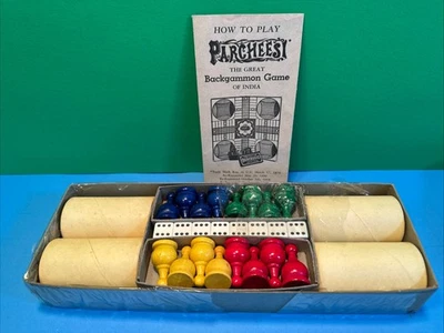 PARCHEESI Gold Seal Edition 1959 PLAYING PCS ONLY  EXC COND - Image 1 of 4