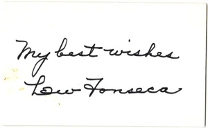 Lew Fonseca -Autograph- 1921-1933 CIN,PHILN,CLEV - Picture 1 of 1
