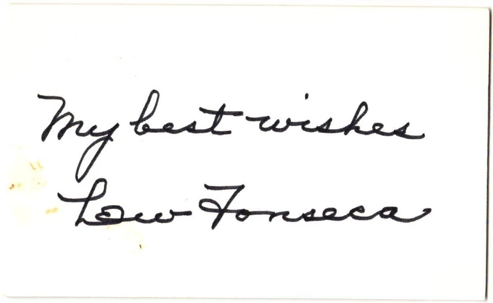 Lew Fonseca -Autograph- 1921-1933 CIN,PHILN,CLEV - Image 1 of 1