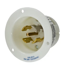 Hubbell HBL2815 Twist Locking Flanged Inlet 30A 120/208V 4P 5W L21-30P - Picture 1 of 1