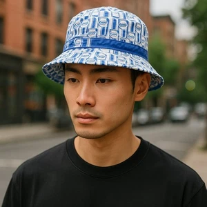Bud Light Beer Bucket Hat Logo Adult One Size Soft Brim White Blue Fun Party - Imagen 1 de 8