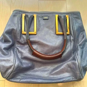 Chloe Ethel Cuero Azul Dorado Herrajes sin Correa para el Hombro Raro de Japón - Imagen 1 de 10