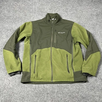 Columbia Jacket Mens Large Green Omni-Shield Interchange Softshell Outdoors Zip - Image 1 of 4
