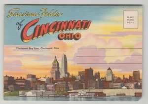 Ohio, Cincinnati, Linen Souvenir Folder/Multi Views - Picture 1 of 1