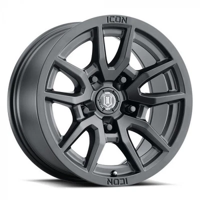 17x8.5 Icon Alloys Vector 5 Satin Black Wheel 5x5 (-6mm) - Image 1 of 4