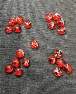 UV-Reactive Vacor Rooster Marbles Lot Of 21 Mint Condition Approx 19/32” Nice - Picture 1 of 10