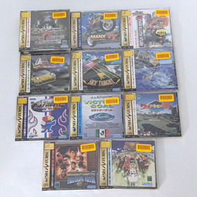 Assorted Sega Saturn Japanese Sports, Racing, + More Video Game Discs Lot of 11