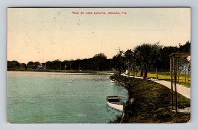 Orlando FL-Florida Vista Sobre El Lago de Lucerna De Colección c1906 Postal Estándar PC Foto 1 de 2