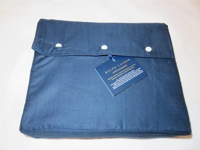 Ralph Lauren Lovan Jacquard 300TC Organic Cal King fitted Sheet Navy $250 - Image 1 of 4