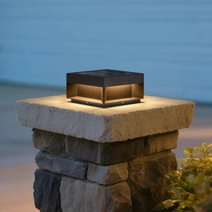 Solar Post Lights Outdoor, 7.9'' Pillar Lights Waterproof, 3000K Fence Column... - Picture 1 of 9
