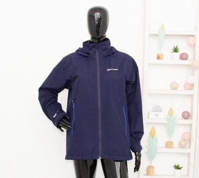 Chaqueta BERGHAUS Gore-tex Damas Azul Impermeable Oculta Capucha Abrigo de Lluvia M UK12 Foto 1 de 4