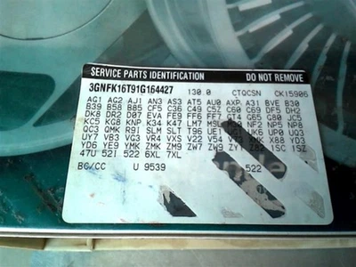 (LOCAL PICKUP ONLY) Passenger Right Rear Back Door Fits 00-04 SUBURBAN 1500 2568 - Image 1 of 4