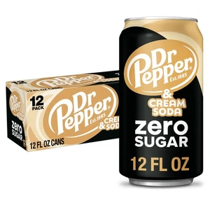 Dr. Pepper and Cream Soda Zero Sugar, 12 fl oz Dosen (Packung) - Bild 1 von 9
