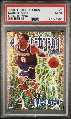 Коби Брайант - 1998-99 Fleer Tradition Electrifying #1 РЕДКАЯ НИЗКАЯ ПОПУЛЯРНОСТЬ - КАК НОВАЯ PSA 9 - Изображение 1 из 2