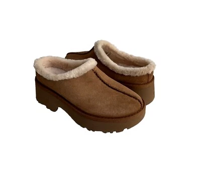 UGG NUEVAS ALTURAS ACOGEDORAS ZUECO CASTAÑO SANDALIAS PLATAFORMA SIN CORDONES US 7 / EU 38 / UK 5 Foto 1 de 4