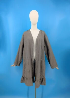 J. JILL 1X Garment Dyed 100% Linen Lagenlook Duster Jacket - Image 1 of 4