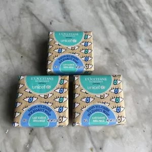 NEU! 3 Riegel Seife L'Occitane Lait Karite 1,7 Oz. Jede Sheamilch - Bild 1 von 3