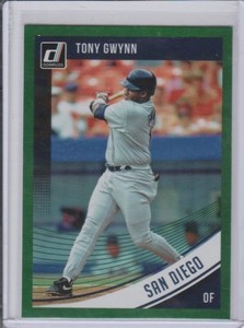 Tony Gwynn Padres 2018 Donruss Green Foil SP Variation