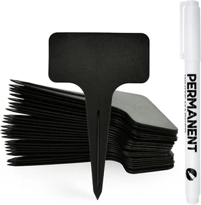 120Pcs Plant Labels, Plastic Plant Tags, T-Type Garden Waterproof Name Stakes Pl - Picture 1 of 6