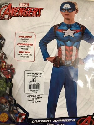 NUEVO Rubie's Marvel Capitán América Niño Halloween (Talla MED 8-10, 5-7 años) Foto 1 de 3