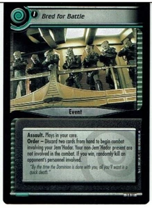 STAR TREK CCG 2E CALL TO ARMS RARE CARD BRED FOR BATTLE 3R37 ex - Bild 1 von 1