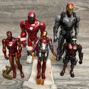 Mixed Lot of 5 Iron Man 3.75" to 6" inch action figures Hasbro - Picture 1 of 11