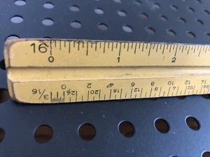 Vintage Mechanical & Architect's Triangle wood Drafting Ruler Lietz West Germany - Picture 1 of 3