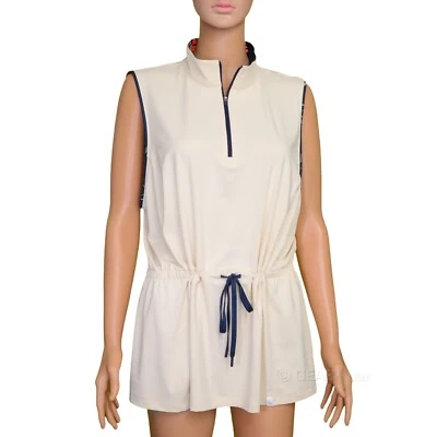 Lady Hagen Golf Womens Drawstring Sleeveless Polo Cream, Size XXL 2XL - Image 1 of 4