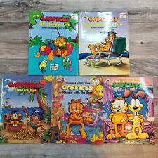 Vtg '96 Garfield Coloring Book Activity Booklet Beach Ocean Pirates Messy Bundle