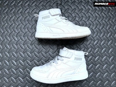 Puma Rebound Joy Little Kid 'White Limestone' 374688-07 Kids Shoes Size 13C - Image 1 of 4