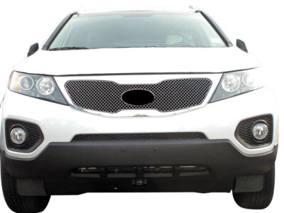 Подходит для KIA Sorento 11-13 годов выпуска с логотипом верхняя часть из нержавеющей стали хромированная сетка решетка вставка - Изображение 1 из 4