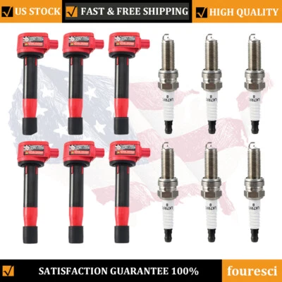 6x bujías de iridio y bobina de encendido para Honda Accord 2008-2012 3,5 L V6 UF603 Foto 1 de 4