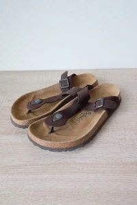 Betula by Birkenstock Gizeh Sandals 40 Womens 10 Brown Arizona Thong Flip Flop - Picture 1 of 6
