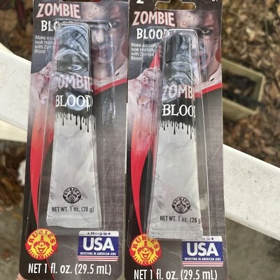 2 - 万圣节僵尸血红宝石 1 盎司。 Cosplay逼真伤口新品 — 第 1/2 张图片