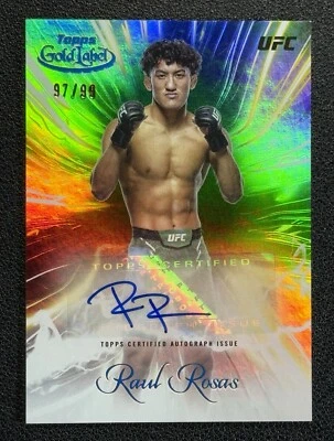 2024 Topps Gold Label UFC Raul Rosas Surging Signatures Auto #SGS-RAR Blue /99 - Image 1 of 2