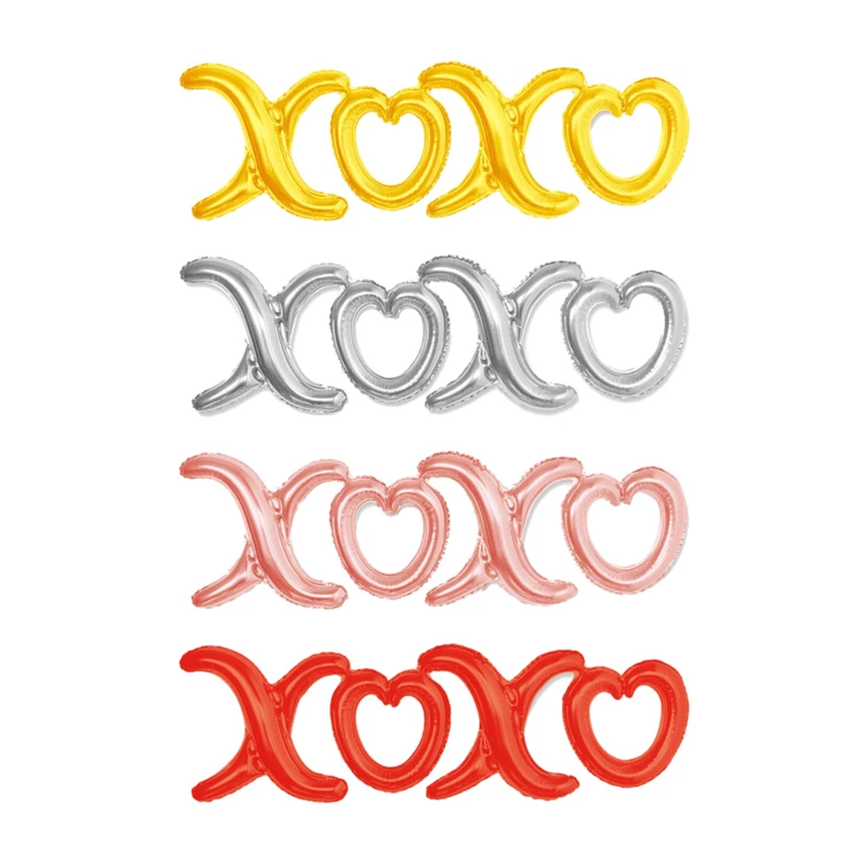 Air-Filled Lowercase Cursive Letter "xoxo" Backdrop Balloon Banner Wedding Decor - Image 1 of 1