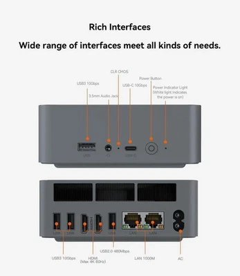 Beelink EQR6 Mini PC AMD Ryzen 5 6600H 16 Gb Ram 500 Gb SSD Win11 - Image 1 of 4